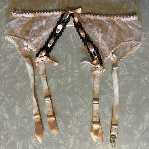 Agent Provocateur Peach Suspender Belt (set avail)